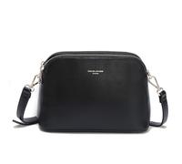 David Jones - Petit Sac Bandoulière Femme - Sac à Main Chaîne Porté Epaule 3 Zip Poches Compartiments - Besace Sacoche Simili Cuir PU - Pochette Téléphone Portefeuille Ville Elégant Mode - Noir