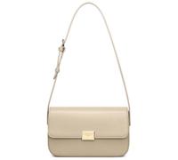 David Jones - Petit Sac Bandoulière Femme - Sac à Main Porté Epaule Simili Cuir PU Rigide - Pochette à Rabat - Sacoche Besace Ville Soirée Shopping Téléphone Mode Elégant Classique Chic - Beige