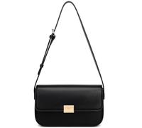 David Jones - Petit Sac Bandoulière Femme - Sac à Main Porté Epaule Simili Cuir PU Rigide - Pochette à Rabat - Sacoche Besace Ville Soirée Shopping Téléphone Mode Elégant Classique Chic - Noir