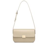 David Jones - Petit Sac Bandoulière Femme - Sac à Main Porté Epaule Simili Cuir PU Rigide - Pochette à Rabat - Sacoche Besace Ville Soirée Shopping Téléphone Mode Elégant Classique Chic - Beige
