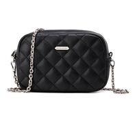 David Jones - Petit Sac Bandoulière Matelassé Femme - Mini Sac à Main Chaînes Porté Epaule Simili Cuir PU - Besace Sacoche Pochette - Sac Soirée Elégant Téléphone Shopping Voyage - Noir