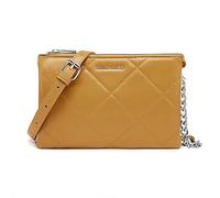 David Jones - Petite Pochette Bandoulière Femme - Sacoche Chaînes Simili Cuir Matelassé - Sac à Main Soirée Besace Porté Epaule Téléphone - Mode Tendance Elégant - Clutch Ville - Jaune