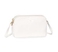 David Jones - Pochette Bandoulière Femme Ville - Sacoche Sac porté travers Similicuir - 2 Compartiments - Taille Moyenne - Pratique Chic Classique Voyage Travail (Coconut Cream)