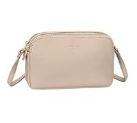 David Jones - Pochette Bandoulière Femme Ville - Sacoche Sac porté travers Similicuir - 2 Compartiments - Taille Moyenne - Pratique Chic Classique Voyage Travail (Simply Taupe)