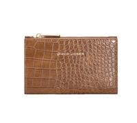 David Jones Porte Cartes Femme, Similicuir Effet Croco, 8 Emplacements Cartes, 1 Compartiment Monnaie, Format Compact (Apricot Tan)