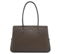 David Jones - Porte-Document Femme Grand Sac à Main Business Cuir PU Mallette Professionnel A4 Porté Epaule Travail Cours Marron