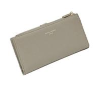 David Jones - Portefeuille Compagnon Femme Simili Cuir - Porte-Cartes Long Porte-Monnaie Cuir synthétique PU - Poche à Billets et Pièces - Gris