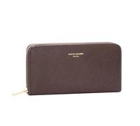 David Jones Portefeuille Long Femme, Similicuir, 3 Compartiments Billets, Poche Intérieure Zippée, Plusieurs emplacements Cartes (Sandalwood Brown)