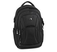 David Jones - Sac à Dos Homme Ordinateur Portable 17 Pouces - Grand Sac Travail Business Affaires Nylon Multifonction Multipoche - Cours Lycée Scolaire - Voyage Pratique Bagage Backpack - Noir
