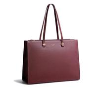 David Jones - Sac à Main Cabas Fourre-Tout Femme Grande Taille XL - Porté Epaule Cours Lycée Travail Business Format A4 - Sac Simili Cuir Shopper Anse Longue Sacoche Ordinateur - Rouge Bordeaux