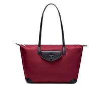 David Jones - Sac à Main Cabas Nylon Femme - Fourre-Tout Sac Shopping Souple Grande Capacité - Shopper Tote Porté Epaule Bandoulière - Elégant Travail Ville Voyage Mode Original Tendance - Rouge