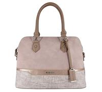 David Jones - Sac à Main Femme Bugatti Bandes Cuir PU Multicolore Porté Epaule Bandoulière - Tote Shopper Elégant - Satchel Dame Mode Ville Chic Tendance Original - Rose Nude