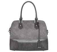 David Jones - Sac à Main Femme Bugatti - Cabas Fourre-Tout Bandes Cuir PU Multicolore Porté Epaule Bandoulière - Tote Shopper Elégant - Satchel Dame Mode Ville Chic Tendance Original - Gris