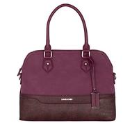 David Jones - Sac à Main Femme Bugatti - Cabas Fourre-Tout Bandes Cuir PU Multicolore Porté Epaule Bandoulière - Tote Shopper Elégant - Satchel Dame Mode Ville Chic Tendance Original - Rouge Bordeaux
