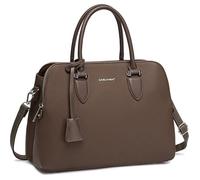 David Jones - Sac à Main Femme Bugatti - Cabas Fourre-Tout Elégant Cuir PU - 2 Compartiments Multipoche Chic - Marron Taupe