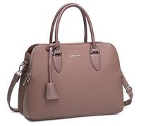David Jones - Sac à Main Femme Bugatti - Cabas Fourre-Tout Cuir PU Porté Epaule Bandoulière - Multi Poche Plusieurs Compartiments - Ville Travail Elégant Classique Chic Dame - Rose