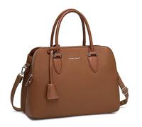 David Jones - Sac à Main Femme Bugatti - Cabas Fourre-Tout Elégant Cuir PU - 2 Compartiments Multipoche Chic - Marron Cognac