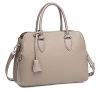 David Jones - Sac à Main Femme Bugatti - Cabas Fourre-Tout Cuir PU Porté Epaule Bandoulière - Multi Poche Plusieurs Compartiments - Sac Tote Ville Travail Classique Chic Dame - Beige Taupe