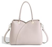 David Jones - Sac à Main Femme - Cabas Fourre-Tout Cuir PU Porté Epaule Bandoulière - 3 Compartiments Plusieurs Poches - Tote Ville Travail Elégant Classique Chic Mode Taille Moyen - Beige