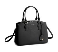 David Jones - Sac à Main Femme - Cabas Fourre-Tout Cuir PU Porté Epaule Bandoulière - Plusieurs Compartiments 3 Poches - Tote Ville Travail Elégant Classique Chic Mode - Noir