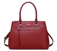 David Jones - Sac à Main Femme Elégant - Cabas Fourre-Tout Simili Cuir PU Porté Epaule Bandoulière - Tote Shopper Plusieurs Compartiments - Mode Ville Dame Chic Original Tendance - Rouge