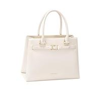 David Jones Sac à main femme grand format, double compartiment, similicuir lisse, bandoulière amovible, poches zippées (Almond Milk)