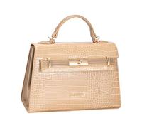 David Jones - Sac à main Femme Similicuir Croco - Porté main Taille Moyenne - 2 Compartiments - Chic Classique Soirée Ville Weekend (Camel)