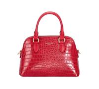 David Jones Sac à main femme, similicuir effet croco, double anse, bandoulière amovible, format compact, Sac soirée (Lipstick Red)