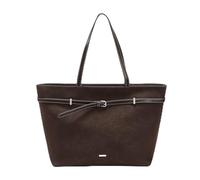 David Jones - Sac à Main Shopping Femme Daim Grande Taille - Sac Porté Epaule Cours Lycée Travail - Cabas Fourre-Tout Suède Souple - Shopper Grande Capacité A4 Anses Longues Tendance - Marron Foncé