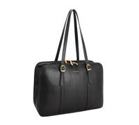 David Jones Sac cabas femme similicuir 3 compartiments Format A4 | Porté épaule Paris (Black)