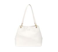 David Jones - Sac Cabas Porté épaule Ville Femme - Sac 3 compartiments Similicuir PU - Grande Capacité - Travail Déplacement - Chic Pratique Classique Tendance (Coconut Cream)