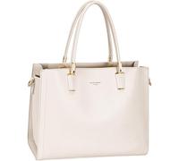David Jones - Sac Cabas Porté main Femme Ville - Sac à main Similicuir Taille Grande - 3 Compartiments - Chic Elégant Pratique (Coconut Cream)