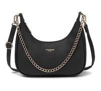 David Jones - Sac Porté Epaule Cuir PU Femme - Petit Sac à Main Bandoulière Forme Banane - Noir
