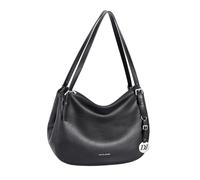 David Jones - Sac Porté épaule Femme Ville - 2 compartiments - Similicuir PU - Taille Moyenne - Classique Chic Elégant Pratique City Tendance (Black)
