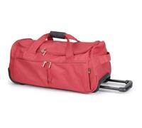 David Jones - Sac Voyage à Roulettes - Bagage à Main Toile Souple - Trolley Extensible Grande Taille Capacité 120L Pliable - Rouge