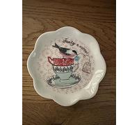 David Mason Design Boîte à sachets de thé ovale en porcelaine blanche, accessoire de cuisine parfait
