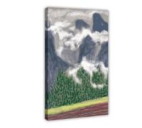 David Peinture Hockney 87 sur toile - Décoration murale pour salon, chambre à coucher - 30 x 45 cm