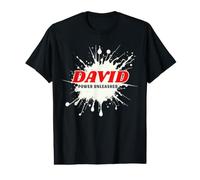 David Power Unleashed Red Name Design T-Shirt Graphique avec Valeur