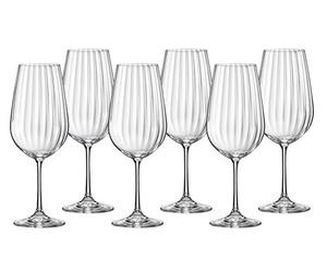 DAVID SHAW Bc722-350 Bohême Cascade Optic Verre à vin, Lot de 6, 350 ml/354,4 Gram, Null, 550ml/19.5 oz