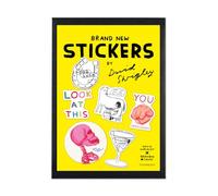 David Shrigley Designs - Lot de 6 autocollants en vinyle découpés - Designs amusants et hilarants - Idée cadeau fantaisie pour homme et femme - Vendu par Brainbox Candy