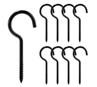 DAVIDJAMESCLARKE 8 Pièces Piton à Visser Noir， M8 x 100 mm，crochets à visser en acier inoxydable Pour hamacs, auvents, fauteuils suspendus