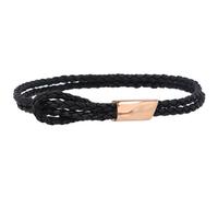 Davidoff Bracelet Crossroads en cuir 20 cm noir