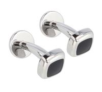 Davidoff Essentials Boutons de manchette Laiton 1 cm noir