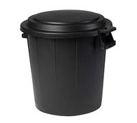 DAVID'S EDA - Poubelle 50 L - Ø 54 x 49 x H.49 cm - Noir