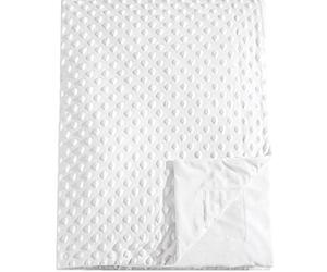 david's kids Minky Couverture pour bébés garçons et Filles Neutre, Douce et légère en Micro Polaire avec Double Couche, Dos à Pois, Couverture de réception Respirante pour Nouveau-nés, 76,2 x 101,6