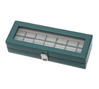 Davidts - Coffret à bagues en cuir Chrome - vert - 9622 Vert G
