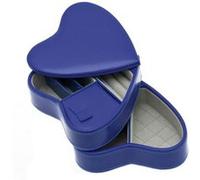 Davidts - Coffret à bijoux en cuir Chrome - bleu - 9867 Bleu G