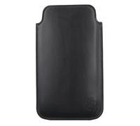 Davii Schutztasche für Apple iPhone 11 Pro / 13/13 Pro mit Hülle BIS 4mm, Einsteck Etui Hülle Lasche ziehen mit Band weich Adler Premium XXL Schwarz