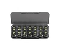 Daviky Pilulier hebdomadaire 2 fois par jour, 7 jours matin et soir, pilulier de voyage pour huiles de poisson, vitamines et compléments