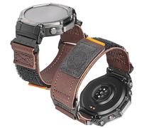 DAVILANE Bracelet de montre en cuir véritable compatible avec Amazfit T-Rex/T-Rex Pro/T-Rex Ultra/T-Rex 2/T-Rex 3/T-Rex 3 Pro 48 mm - Style tactique avec boucle et boucle